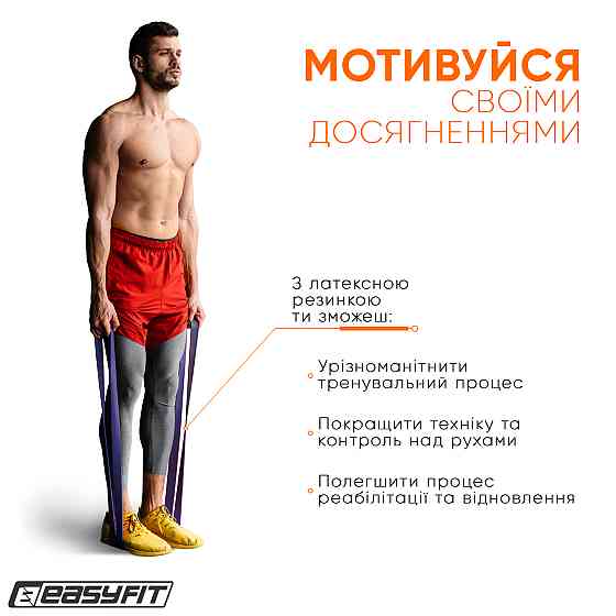 EasyFit Гумова петля EasyFit 15-45 кг Фіолетова Коломыя