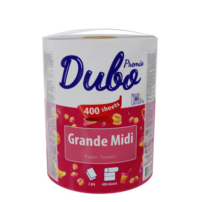 Бумажные полотенца Диво Premio Grande Midi 2 слоя 400 отрывов 1 рулон (4820003838518) Винница - изображение 1