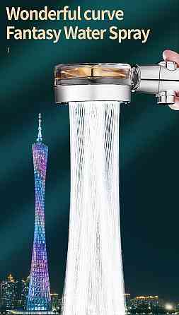 Насадка для душа с пропеллером и фильтром, держатель, шланг (1,5м). Воронка для душа поворотная. Водосберегающая воронка Киев