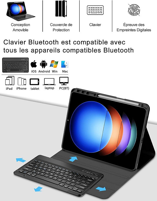 Чехол клавиатура с подсветкой для Xiaomi Pad 6S Pro 12.4 Inch 2024 Днепр - изображение 2