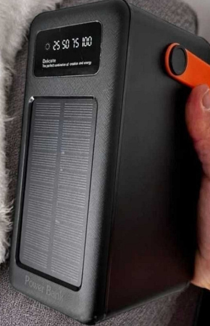 Мощный повербанк power bank с фонарем и солнечной панелью Киев - изображение 4