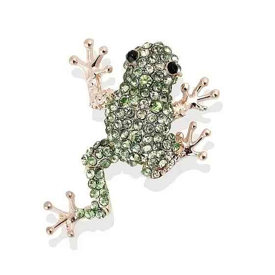 Брошь в форме лягушки со стразами декоративное украшение для одежды Киев