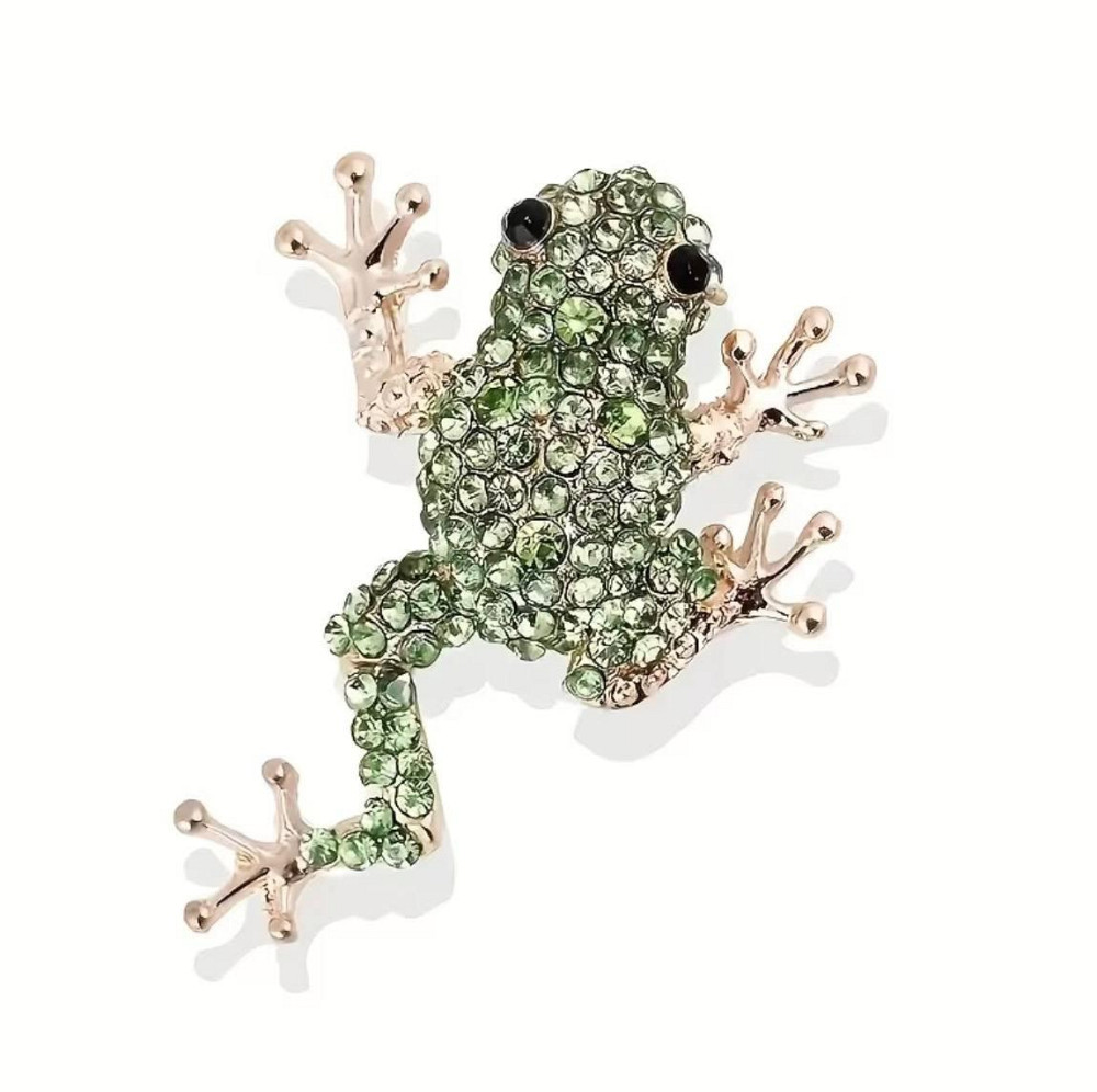 Брошь в форме лягушки со стразами декоративное украшение для одежды Киев - изображение 2