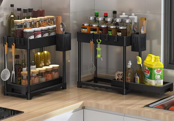 Стеллаж для кухни.Многофункциональный стеллаж двухъярусный для бытовых принадлежностей Каменец-Подольский