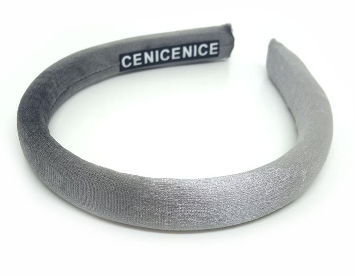 Обруч для волос велюровый серый Киев - изображение 1
