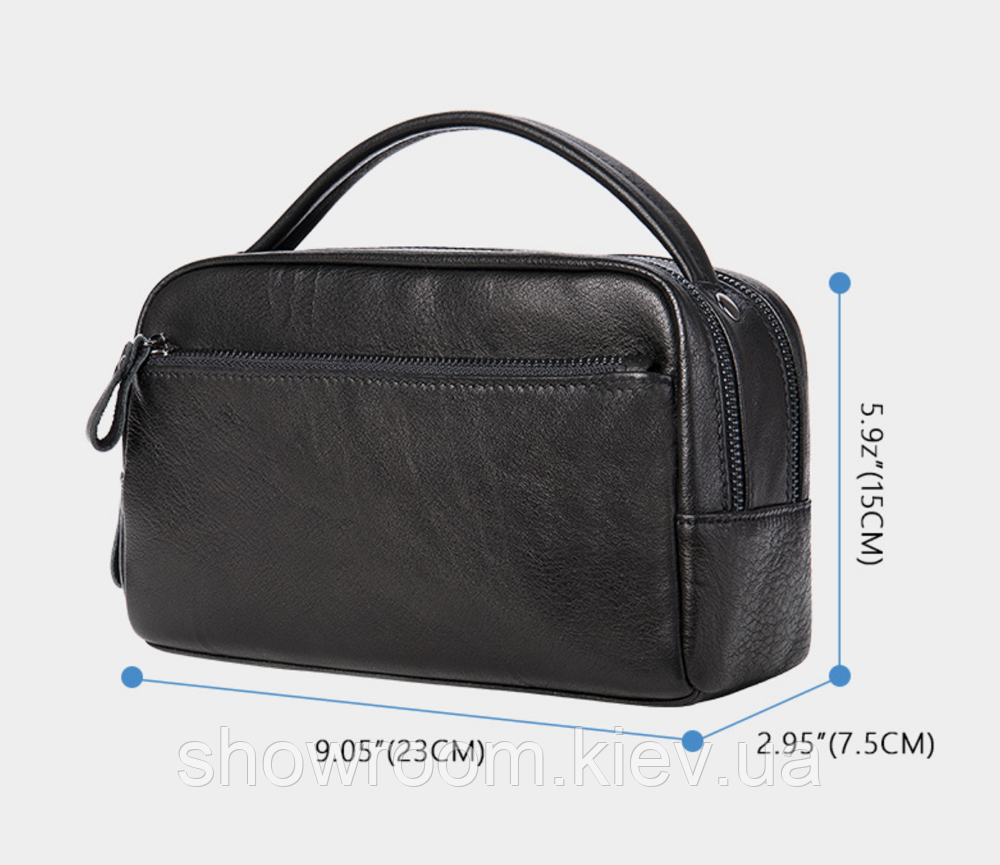 Мужская кожаная барсетка Leather Collection (9074) Киев - изображение 2