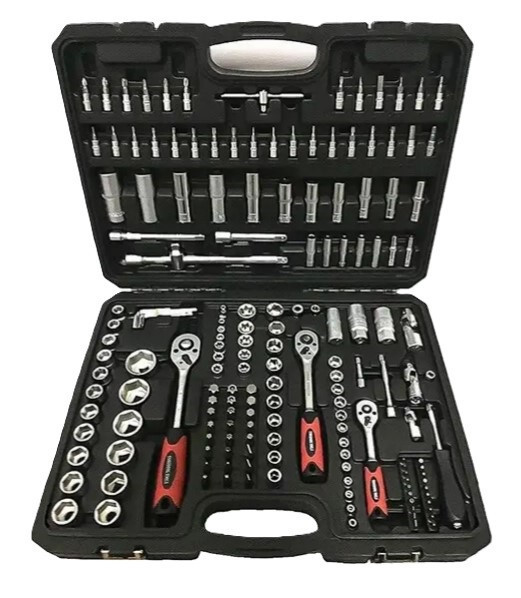 BX-011S Набор гаечных ключей и головок 172 предмета в кейсе, трещотки, биты, удлинители CR-V Одеса - фото 1