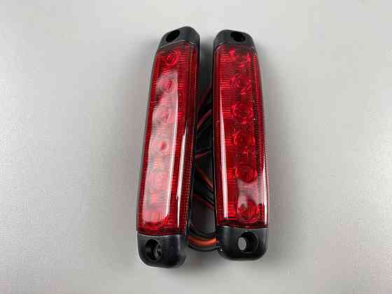 Ліхтар LED габаритний світлодіодний 24V IP67 6 led діодів SMD червоний , оптична лінза + кріплення для авто Мукачево