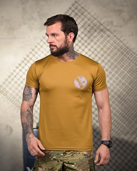 Тактическая потоотводящая футболка Palm coyot ПП4677 Одесса - изображение 2