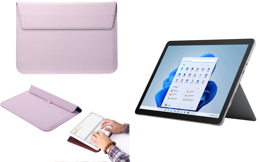 Чохол-конверт VitoCase для Microsoft Surface Go, Go 2, Go 3, з функцією підставки для планшета Фіолетовий Київ - фото 1