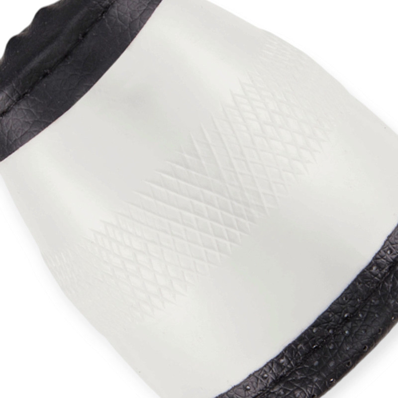 Чохол m шкіра (37 – 39 см) чорний перфор. вставка, один шов, синя червона нитка, біла основа керма Мукачево - фото 3