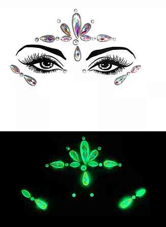 Наклейки камені для тіла фосфорні концертні one size різнобарвний Київ