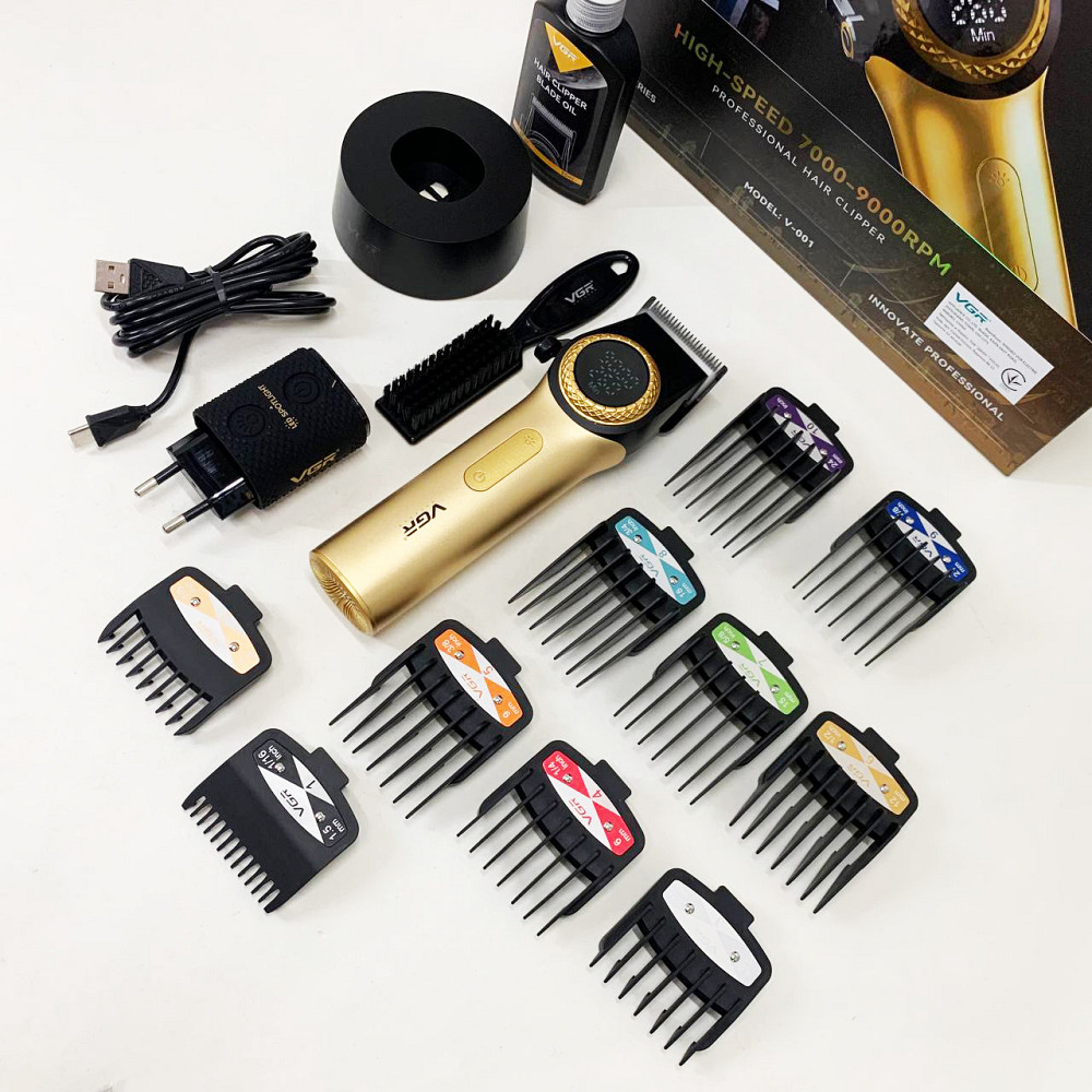 Машинка для стрижки волосся електрична VGR V-001, Електрична машинка тример для волосся і бороди EM-82 Львів - фото 13