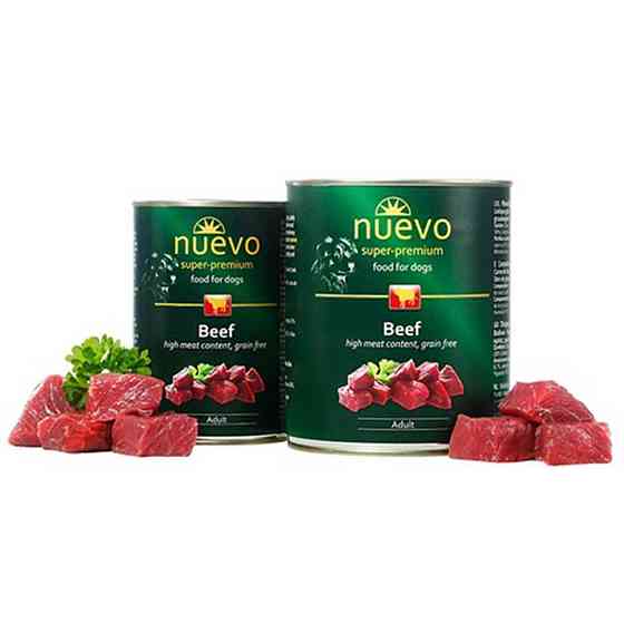 Nuevo Adult (Нуево Едалт) вологий корм консерви для собак з яловичиною 400 г. х 12 шт. Запоріжжя