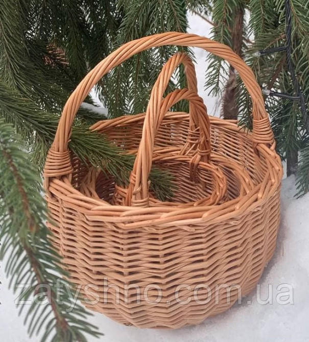 Комплект кошиків з лози з 3 шт Київ - фото 8