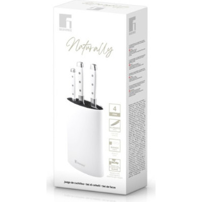 Набір ножів Bergner Naturally з підставкою, 4 предмети (BG-41051-WH) Вінниця - фото 7