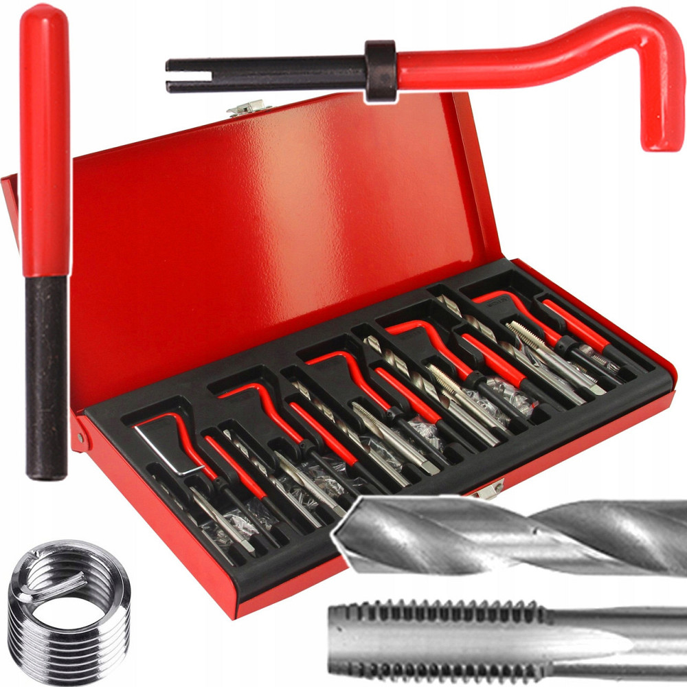 Набір інструментів для ремонту та відновлення різьби 131 елемент M5–M12 Mar-Pol (M55882) Нововолинськ - фото 1