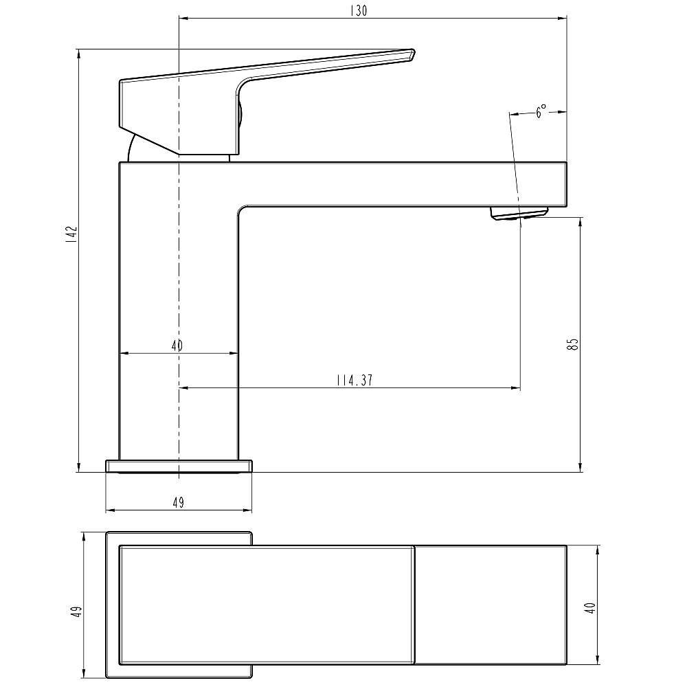 Змішувач для умивальника TOPAZ ODISS TO 18401-H61B  , Шланги TAQ-M0855 Тернополь - изображение 9