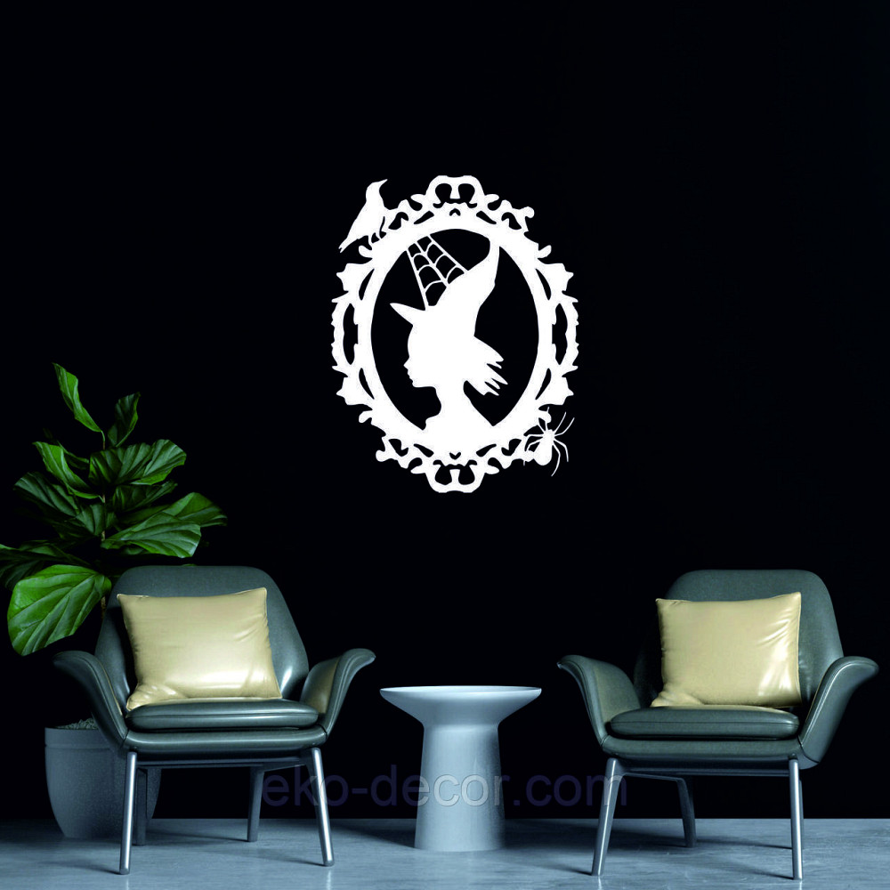 Декоративное настенное Панно «Ведьма», Декор на стену 50*39 см, Белый Киев - изображение 4