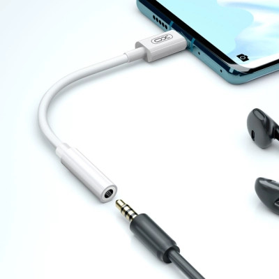 Переходник USB-C to 3.5mm M XO (NB-R161.white) Винница - изображение 4