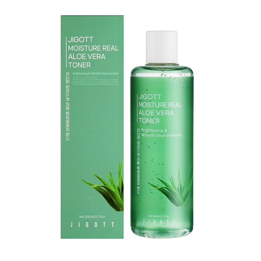 Тонер для лица Алоэ Moisture Real Aloe Vera Toner Jigott 300 мл Киев - изображение 2