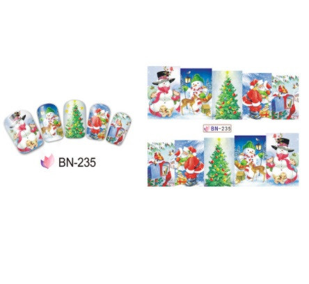 Стикеры на ногти новый год, размер стикера 6*5см, инструкция по применению есть в описании Киев - изображение 1