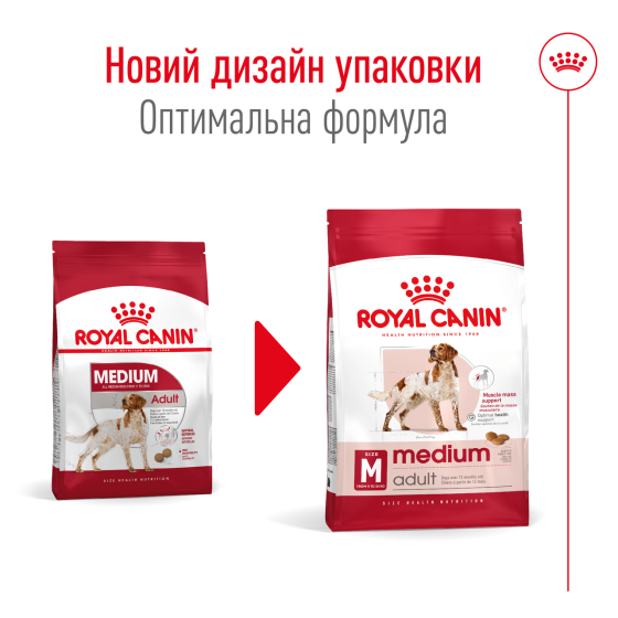 Корм для дорослих собак ROYAL CANIN MEDIUM ADULT 4.0 кг Київ