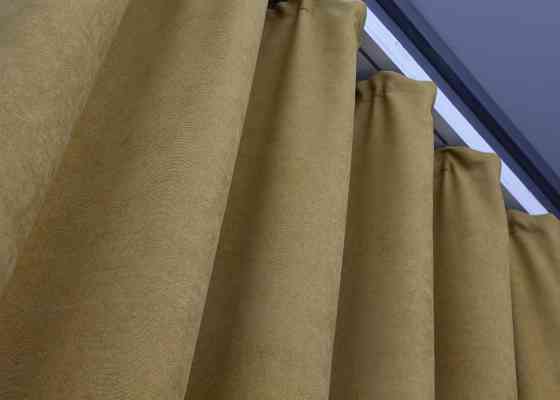 Комплект готовых штор VR-Textil Микровелюр Petek № 1515ш Песочный 150х290 см 2 шт (33-0399) Киев