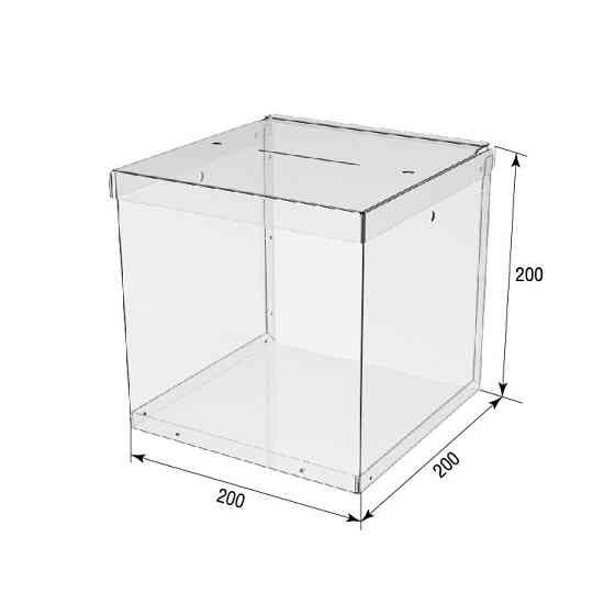 Скринька для пожертвувань EKOSTAR 200х200х200 ПЕТ 1.5 мм Київ