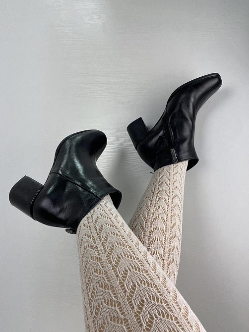 Stepter Черевики жіночі STEPTER чорні натуральна шкіра каблук 5.5см висота 10см 35р.-22.5см 37р Коломыя - изображение 8