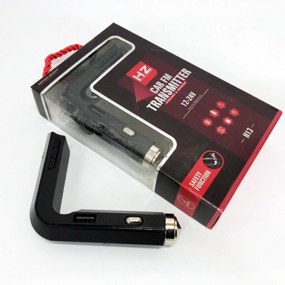 Трансмітер з зарядкою для телефону від прикурювача HZ H13 LCD AUX/USB, Якісний модулятор для автомобіля MU-27 Львів - фото 16