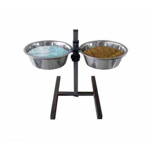 Подставка SWI высокая металлическая под миски + 2 миски, 2 х 3.95 л Винница
