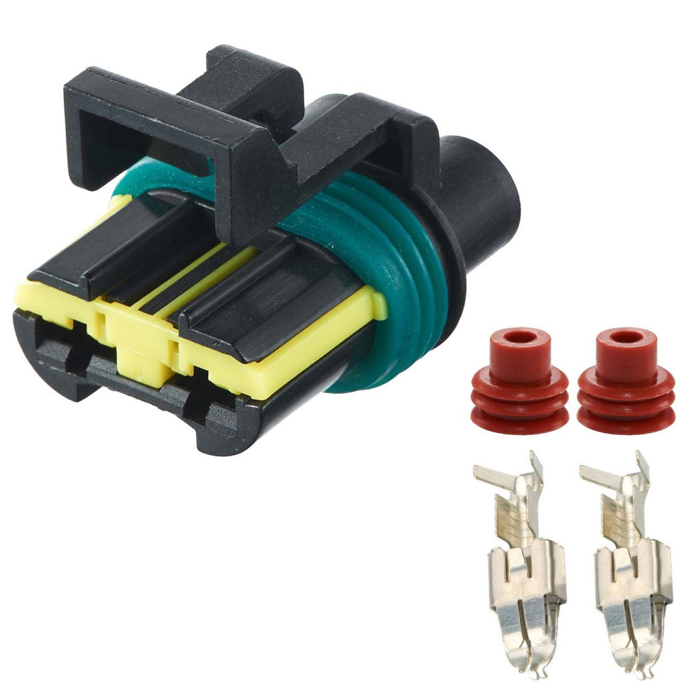 Роз'єм конектор 2-кон., Вентилятор, 444230-1, TE Америка універс., Моторний відсік, Chevrolet Київ - фото 1