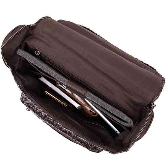 Рюкзак під рептилію шкіряний Коричневий (Vintage) Київ