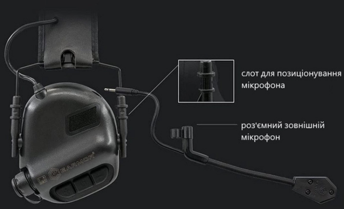 Навушники активні Earmor M32 MARK4 Оливковий Вінниця - фото 2
