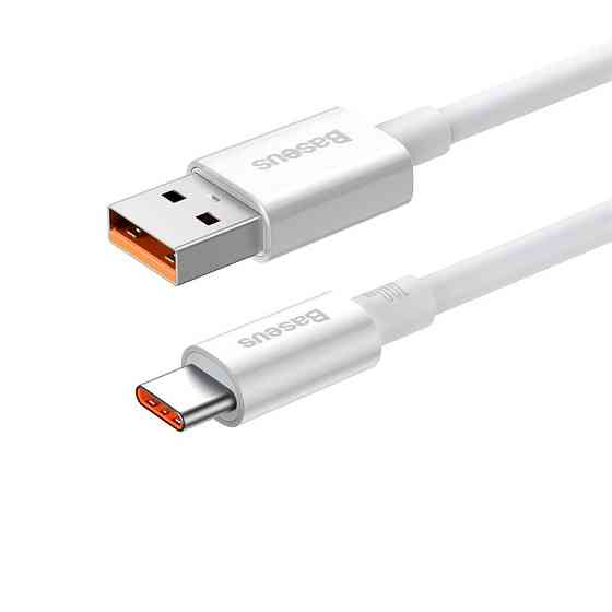 Кабель Baseus Superior Series Fast Charging Data Cable USB to Type-C 100W 2m Moon White Київ