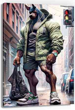 Картина Холсті в спортзал  Собака  KLM_10 50x70 см Киев