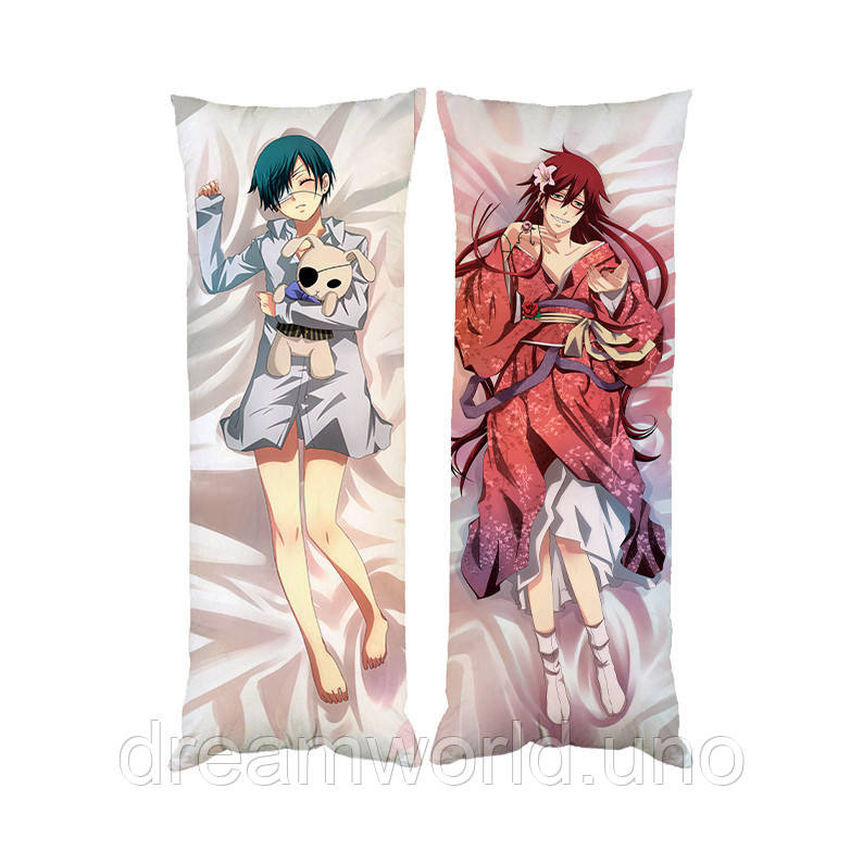 Подушка дакімакура Темний палаций Сіель і Грілль Саткліфф декоративна пароварка для обіймання двостороння 40х120 Харків - фото 1