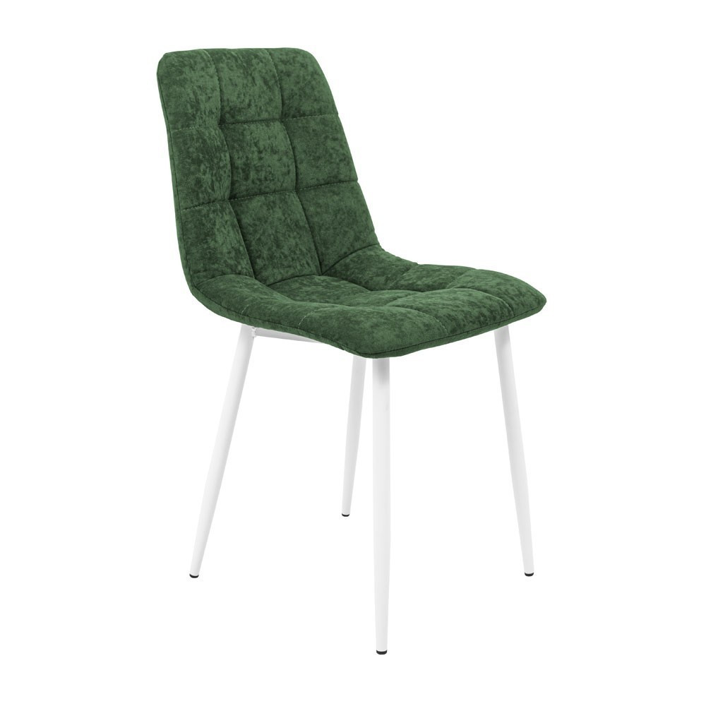 Стул кресло мягкий AlbaDesign U Phlox 13 белые ножки Зеленый Киев - изображение 1