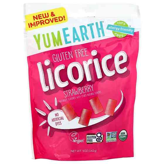 Безглютеновая лакрица YumEarth Gluten Free Licorice, Strawberry 142 g Луцк