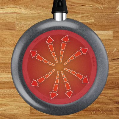 Сковорода Tefal ВОК Hard Stone 28 см, алюміній, бакеліт, сірий (D4561932) Вінниця - фото 4