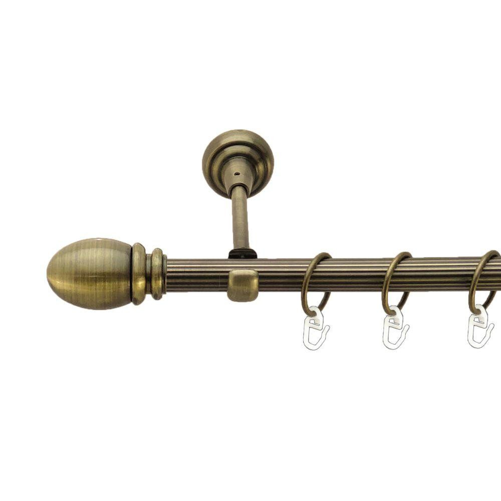 Карниз Orvit Белуно металевий однорядний відкритий рифлена труба кільце металеве Антик 19 мм 200 см Львов - изображение 1