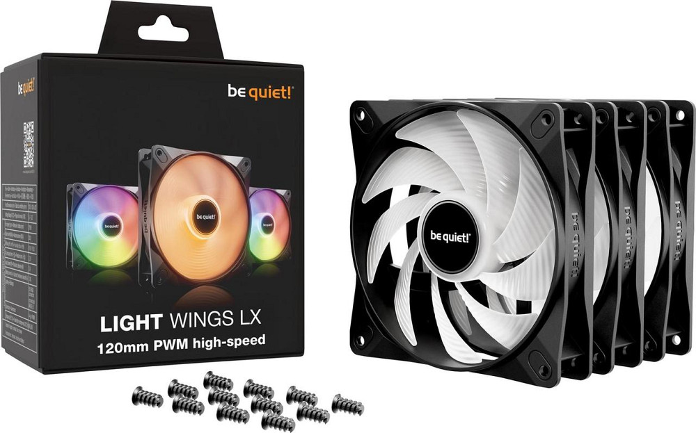 Вентилятор be quiet! Light Wings LX 120mm PWM High-Speed 3-Pack Black (BL124) ( 21268 ) Харьков - изображение 3