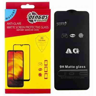 Скло захисне Dengos Full Glue Matte Infinix Smart 6 black frame (TGFG-MATT-42) Вінниця