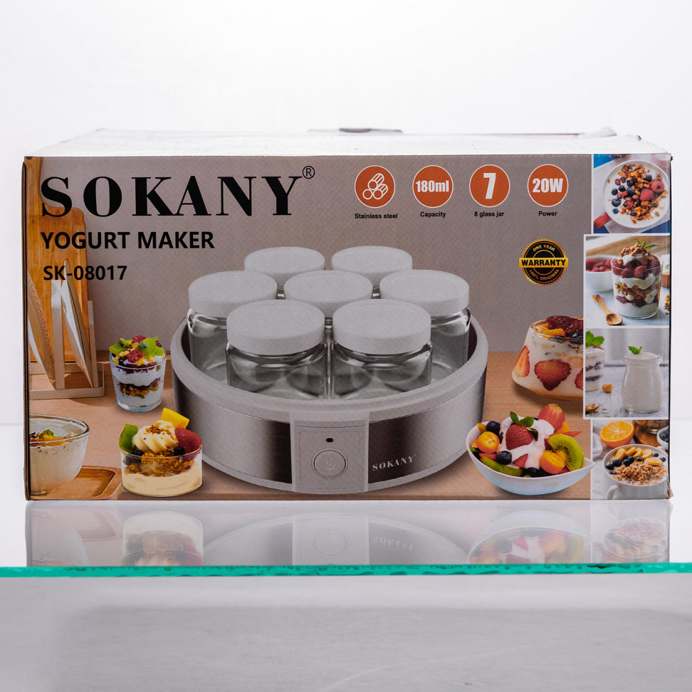 Sokany Йогуртниця електрична на 7 баночок по 180 (мл) апарат для приготування йогурту 20 Вт йог Коломия - фото 9