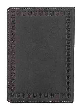 Кожаная обложка для паспорта европейского качества Серый (SHVIGEL) Киев