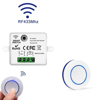 Безпровідний вимикач світла + реле 433 мГц Харків - фото 1