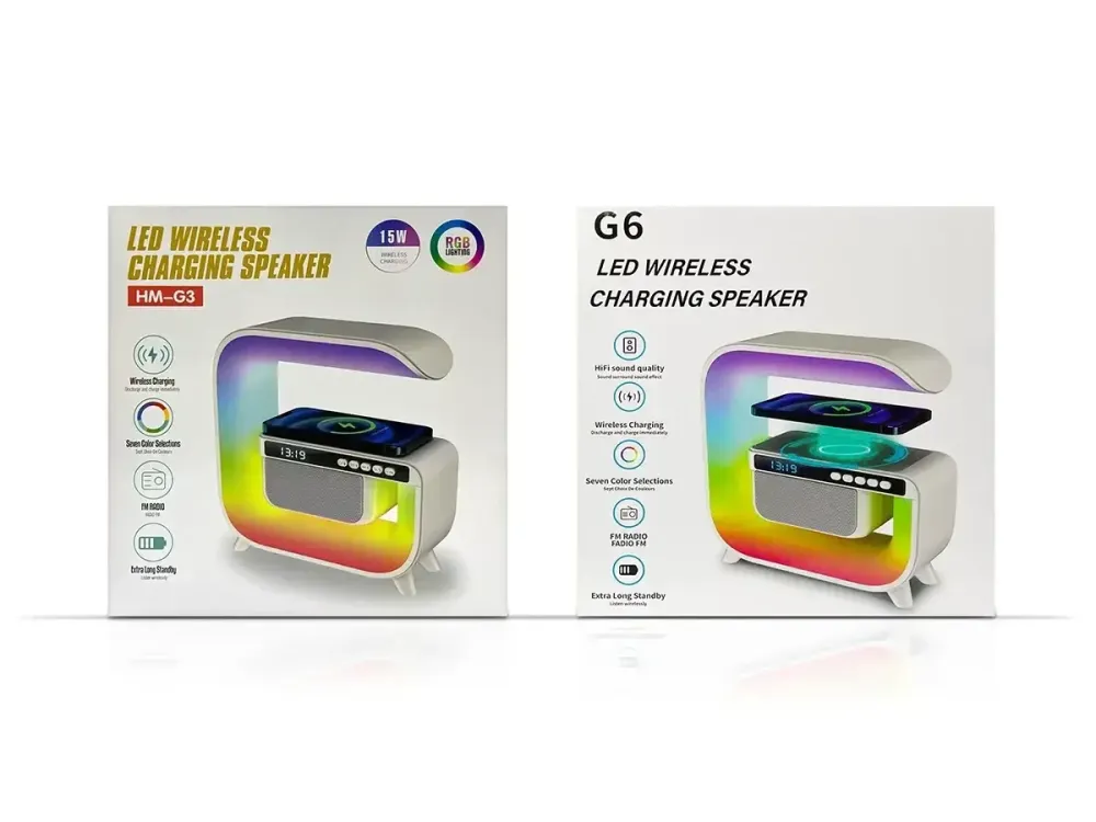 Лампа-нічник з Bluetooth-колонкою G-Smart G6, Портативна колонка, Світильник з бездротовою зарядкою Одеса - фото 2