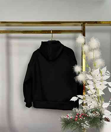 Зипка на девочку подростка 3 нитка флис на змейке черная 146,152,158,164 Николаев