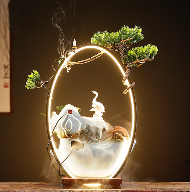 Водопад декоративный  50х31, фонтан, увлажнитель воздуха, светильник 5в1!! ОВАЛ Кременчуг - изображение 6